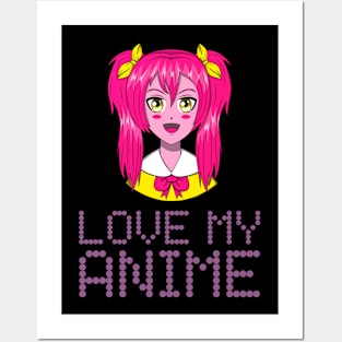 FUNNY ANIME GIRLS Posters and Art